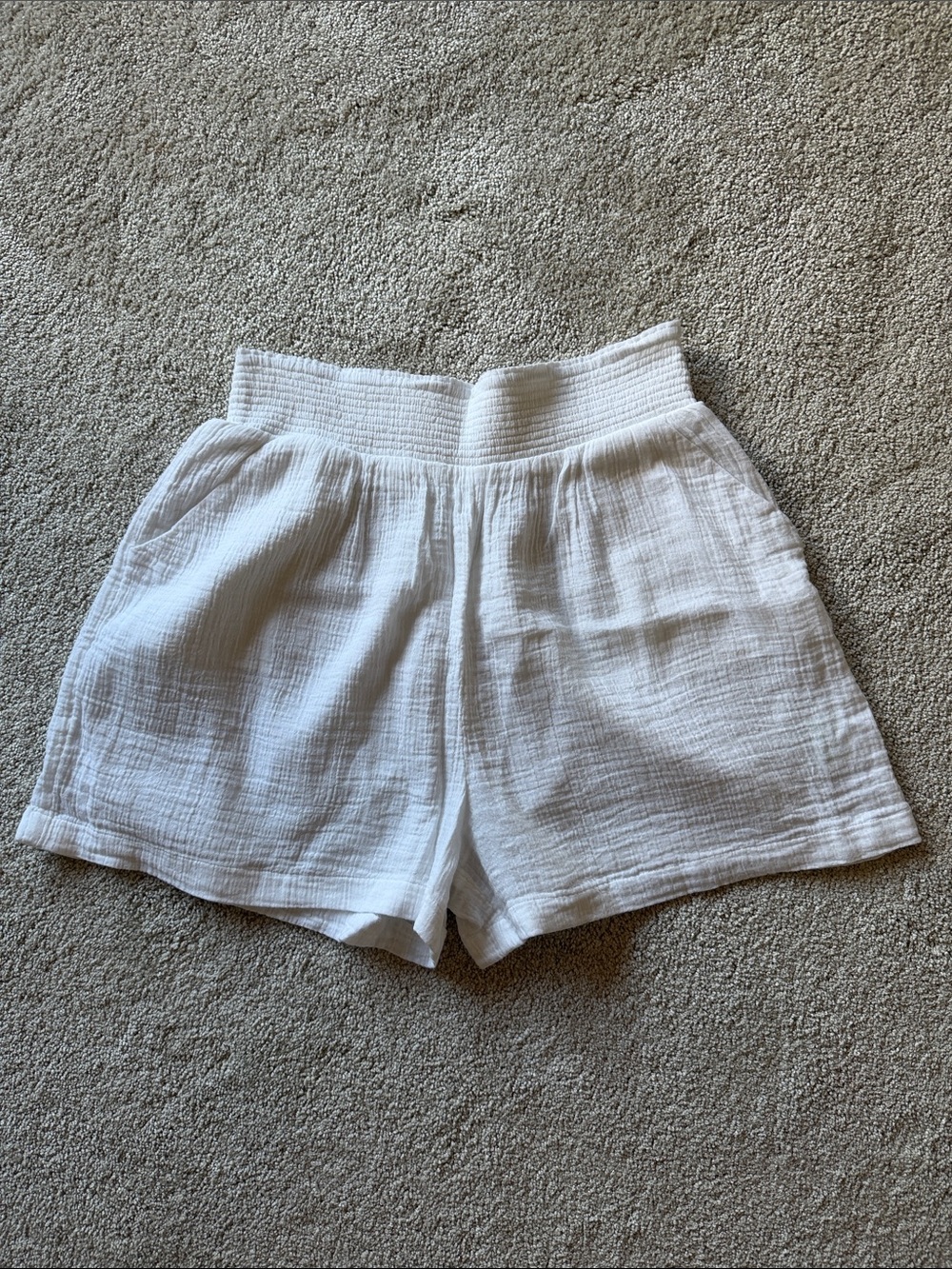 Lilly Pulitzer smocked waist gauze shorts